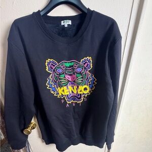 Kenzo Black Sweatshirt with Colorful Tiger Design